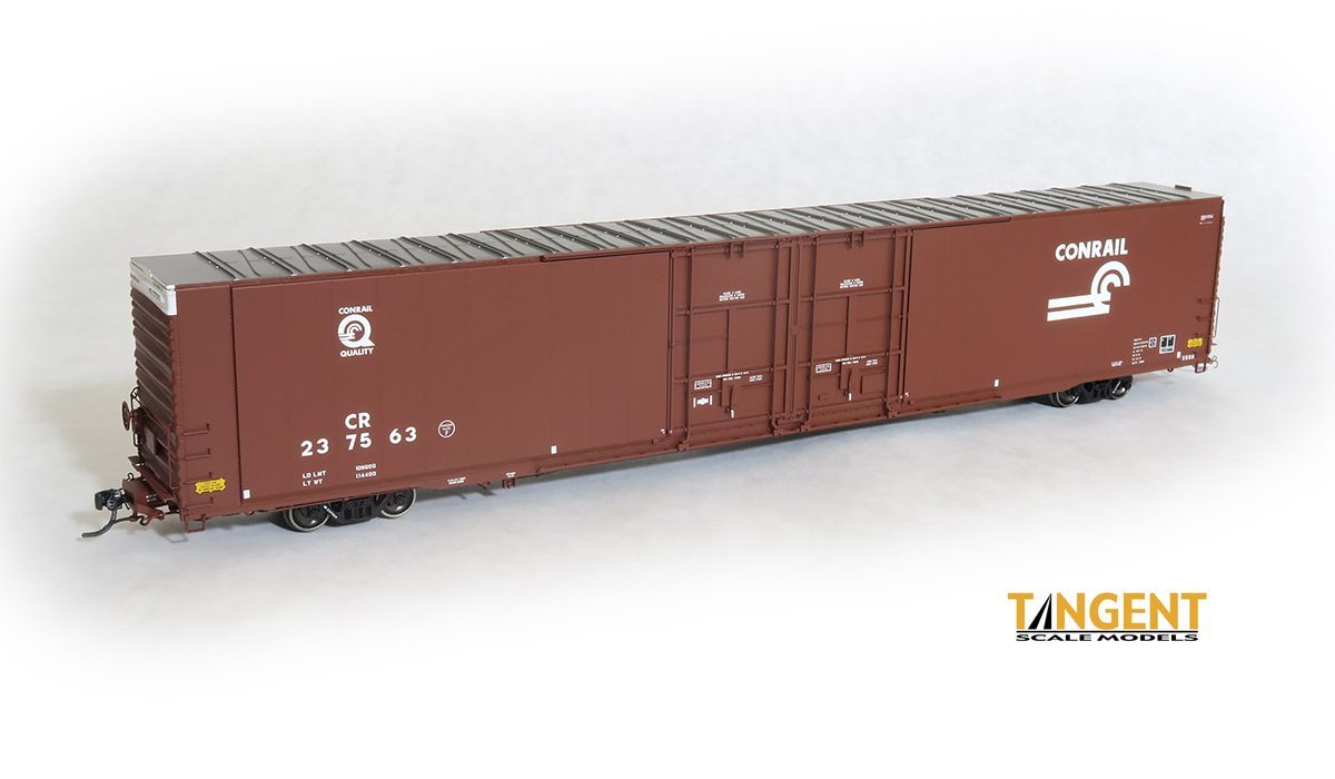 N Scale Concor Conrail 60' Box Car Double door METAL WHEELS well detailed NEW! 