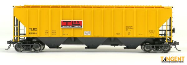TLDX "Delivery Yellow Lease 3-1967" PS4427 "High Side" Covered Hopper - Image 6