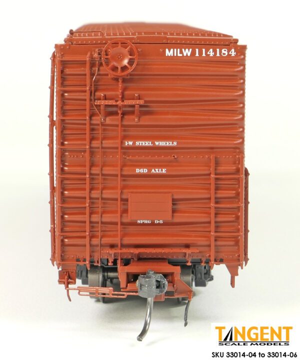 Milwaukee Road (MILW) "Red Repaint 1973+" Greenville 6,000CuFt 60' Double Door Box Car - Image 9