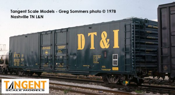 Detroit, Toledo and Ironton (DT&I) "Green Repaint 1978+" Greenville 6,000CuFt 60' Double Door Box Car - Image 11